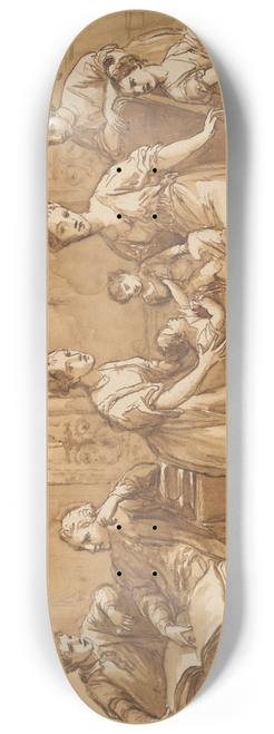 Antonio Zucchi - An English Family Group 8.25 inch art skate deck