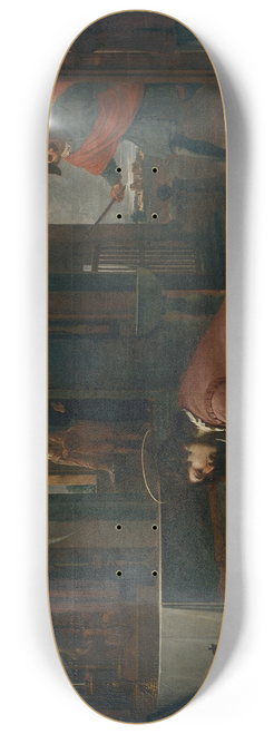 Antoni Viladomat - Saint Francis Receives the Order from the Crucifix at Saint Damian to Repair the House of God 8.25 inch art skate deck