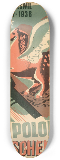 Antoni Wajwd - LArt Polonais, Polnische Kunst. Schloss Rapperswil, juli-september 1936 8.25 inch art skate deck