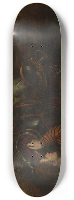 Paris Bordone - Portrait of a Man in Armor with Two Pages 8.25 inch art skate deck