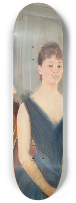 Paul Csar Helleu - Harpiste assise  lventail 8.25 inch art skate deck