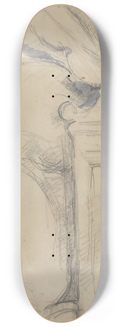 Paul Czanne - Bedpost (verso) 8.25 inch art skate deck