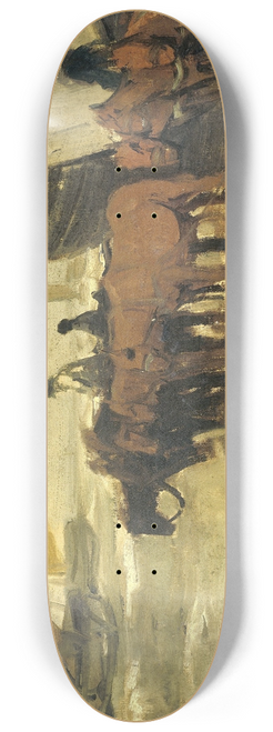Anton Mauve - Het in zee brengen van een visserspink 8.25 inch art skate deck