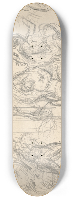 Paul Czanne - Two Studies for The Judgement of Paris or The Amorous Shepherd 8.25 inch art skate deck