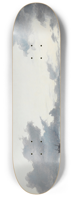 Anton Melbye - Segelschiff und besegelter Dampfer auf See vor einer Kste 8.25 inch art skate deck