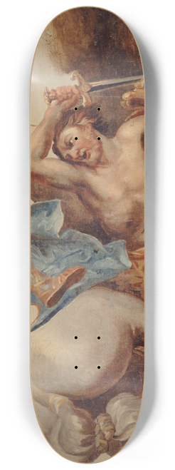 Paul-Jacques-Aim Baudry - tude de cheval et de cavalier tomb, daprs Le Brun 8.25 inch art skate deck