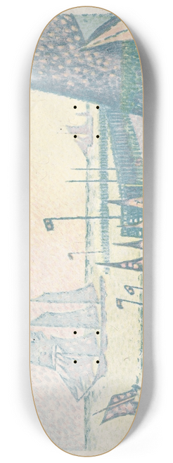 Paul Signac - Evening, The Jetty at Vlissingen 8.25 inch art skate deck