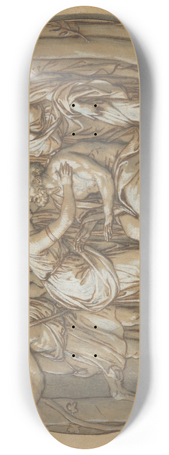Anton Raphael Mengs - Oedipus before the Temple of the Furies between his Daughters Antigone and Ismene 8.25 inch art skate deck