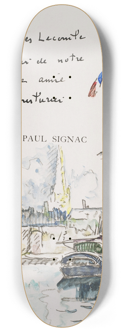 Paul Signac - Terreneuva  lancre, au large dun port breton 8.25 inch art skate deck