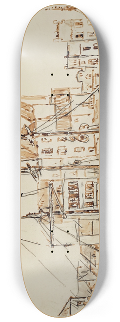 Paul Signac - Trois-mts au port 8.25 inch art skate deck