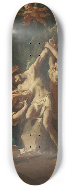 Paul Troger - Der heilige Sebastian und die Frauen 8.25 inch art skate deck