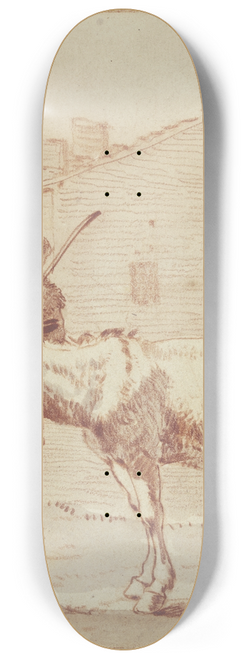 Paulus Constantijn la Fargue - Two donkeys and their driver 8.25 inch art skate deck