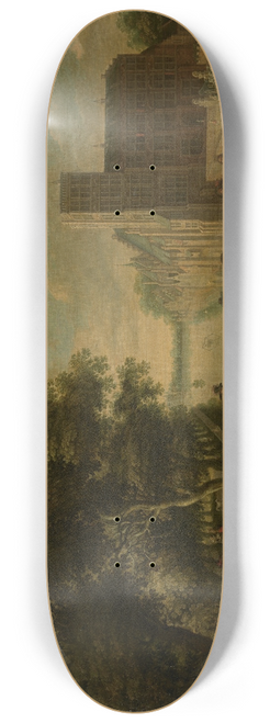 Pauwels van Hillegaert - Prince Maurits, accompanied by Prince Frederik Hendrik, Frederick V of Bohemia and his Wife Elizabeth Stuart, and Others, on the Buitenhof, The Hague 8.25 inch art skate deck