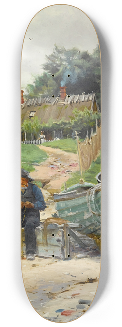 Peder Mrk Mnsted - Mending The Nets 8.25 inch art skate deck