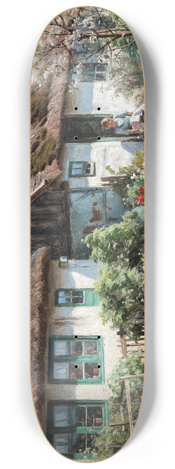 Peder Mrk Mnsted - Springtime in a Rustic Garden 8.25 inch art skate deck