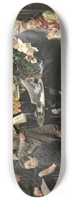 Peder Severin Kryer - The Hirschsprung family portrait. From the left Ivar, Aage, Heinrich, Oscar, Robert, Pauline and Ellen HIrschsprung 8.25 inch art skate deck