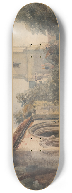 Peter De Wint - Waltham Abbey, Essex 8.25 inch art skate deck