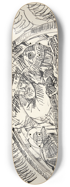 Peter Hansen - Christian II frges over Lilleblt 8.25 inch art skate deck