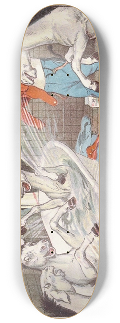 Peter Newell - And three or four with hearty cheer, jumped in like folly frogs 8.25 inch art skate deck