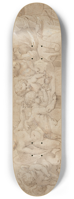 Peter Paul Rubens - Elderly Man Watching Putti Dissect an Eye 8.25 inch art skate deck