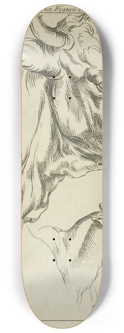 Peter Paul Rubens - Heads and necks of two bulls in profile 8.25 inch art skate deck