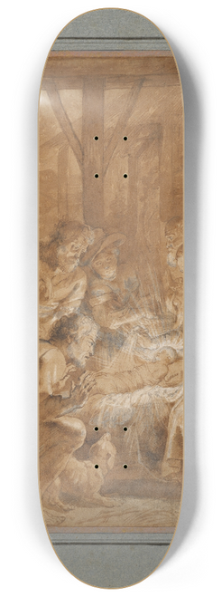 Peter Paul Rubens - The Adoration of the Shepherds 8.25 inch art skate deck