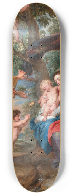 Peter Paul Rubens - The Holy Family Under An Apple Tree 8.25 inch art skate deck