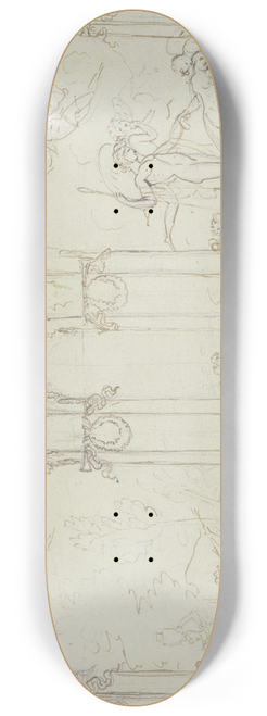 Peter von Cornelius - Amor berwindet einen Satyr; Bacchus und Ariadne 8.25 inch art skate deck