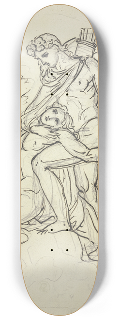 Peter von Cornelius - Apollo mit dem sterbenden Hyakinthos 8.25 inch art skate deck