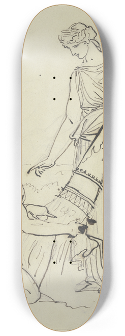 Peter von Cornelius - Ceres beschenkt den Triptolemus mit der Weizenfrucht und heit ihn dieselbe ber die Erde auszubreiten 8.25 inch art skate deck