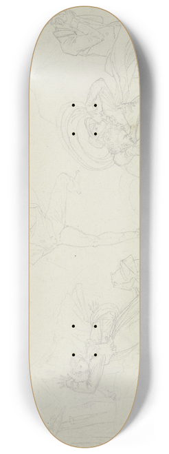 Peter von Cornelius - Der Rckzug vom Feldberg oder Die berschreitung des Baches (Taunusreise) 8.25 inch art skate deck