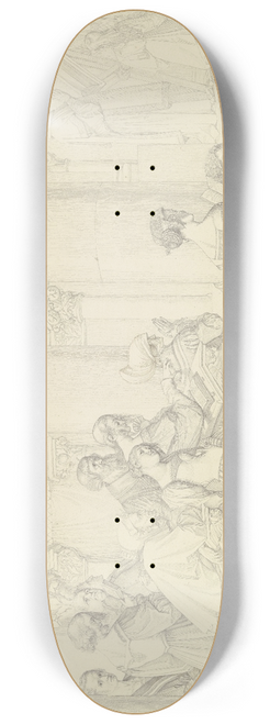 Peter von Cornelius - Scene in the cathedral 8.25 inch art skate deck