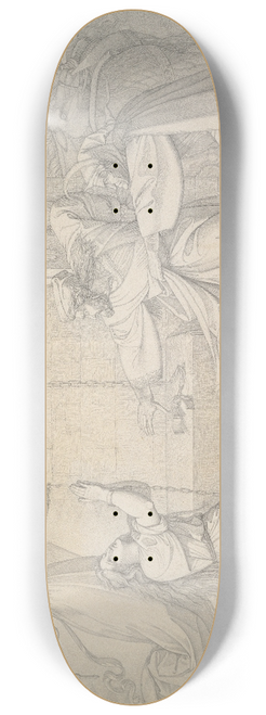 Peter von Cornelius - Scene in the dungeon 8.25 inch art skate deck