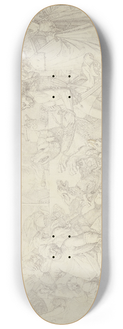 Peter von Cornelius - Siegfried fngt einen Bren 8.25 inch art skate deck