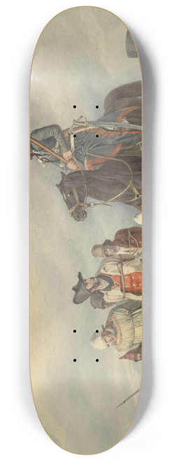 Peter von Hess - Three Armed Riders Escorting Prisoners Near Reims 8.25 inch art skate deck