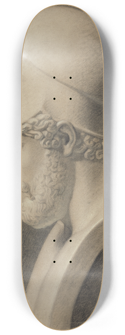 Philipp Jakob Becker - Bste des Perikles mit hohem attischen Helm, im Profil nach links 8.25 inch art skate deck