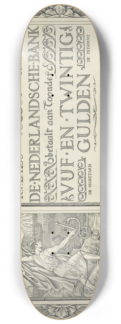 Antoon Derkinderen - Ontwerp voor bankbiljet van 25 gulden 8.25 inch art skate deck
