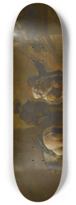 Philips Wouwerman - Travellers in a cave 8.25 inch art skate deck
