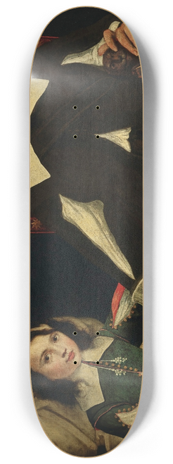 Pier Francesco Cittadini - Portrait of Pietro Bombarda and his son, Antonio 8.25 inch art skate deck