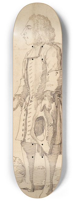 Pier Leone Ghezzi - Caricature of a Polish Count 8.25 inch art skate deck