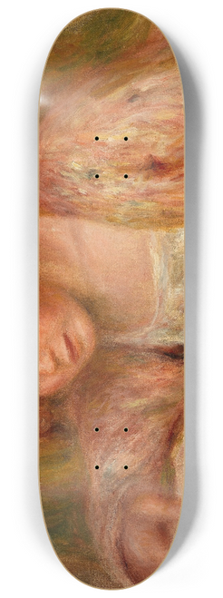Pierre-Auguste Renoir - Andre in a Hat, Reading (Andre en chapeau, lisant) 8.25 inch art skate deck