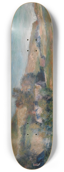 Pierre-Auguste Renoir - View of the Seacoast near Wargemont in Normandy 8.25 inch art skate deck