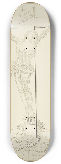 Pierre-Jean-Paul Berny de Nogent - Christ on the cross 8.25 inch art skate deck