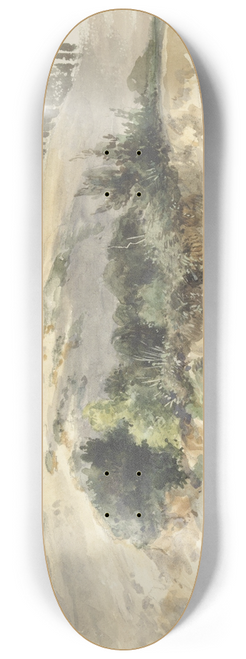 Pierre Louis Dubourcq - Heuvelachtig landschap 8.25 inch art skate deck