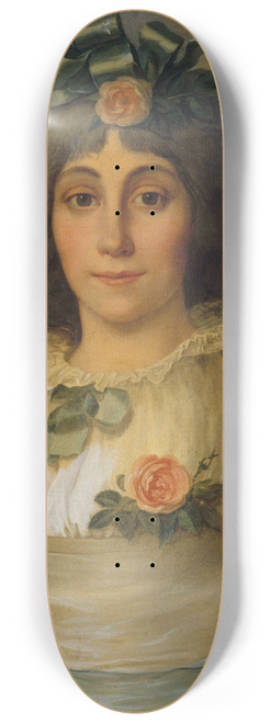 Pierre-Nicolas Selles - Portrait de femme, autrefois identifie comme Anne-Josphe Throigne de Mricourt 8.25 inch art skate deck