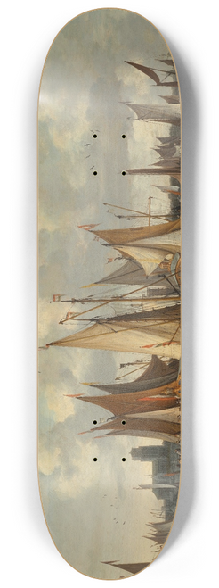 Pieter Bout - The visit of William III of Orange to Dordrecht in 1672 8.25 inch art skate deck