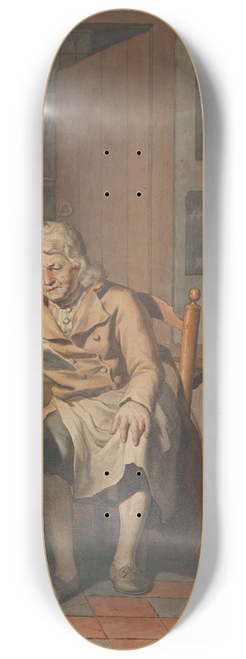 Pieter Christoffel Wonder - Interieur met lezende man 8.25 inch art skate deck