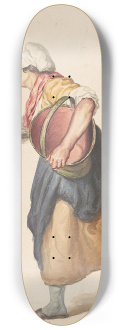Pieter Christoffel Wonder - Staande vrouw met een emmer onder de arm 8.25 inch art skate deck
