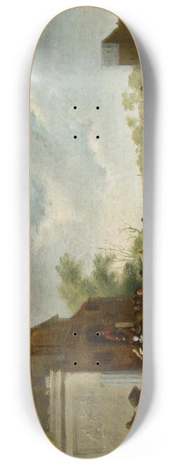 Pieter de Bloot - The Feeding of the Poor at the Staircase of the Cloisters 8.25 inch art skate deck