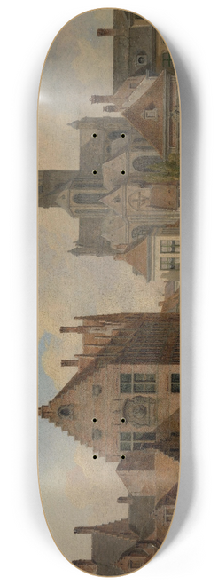 Pieter-Frans De Noter - St Bavos Cathedral and the Reep in Ghent 8.25 inch art skate deck